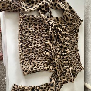 leopard express crop top